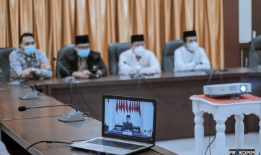 Wakil Walikota Arwin ikuti Zikir dan Do’a Kebangsaan 76 Tahun indonesia Merdeka secara virtual