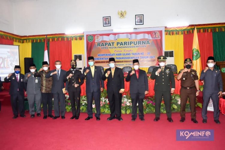 DPRD Kota Padangsidimpuan Gelar Rapat Paripurna Peringatan HUT ke-19