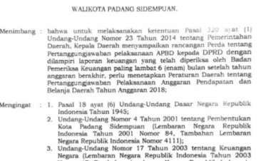 Perda Kota Padangsidimpuan Tentang Nomor 3 Tahun 2019