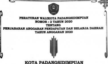 PERWAL NO 2 THN 2020 PENJABARAN ANGGRAN APBD 2020