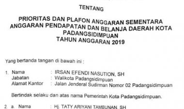 PRIORITAS DAN PLAFON ANGGARAN 2019