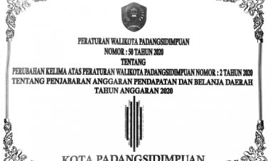 Peraturan Walikota tentang perubahan APBD thn 2020