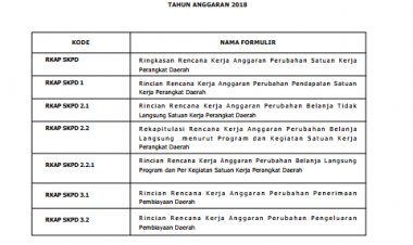 RKA Perubahan APBD thn 2018