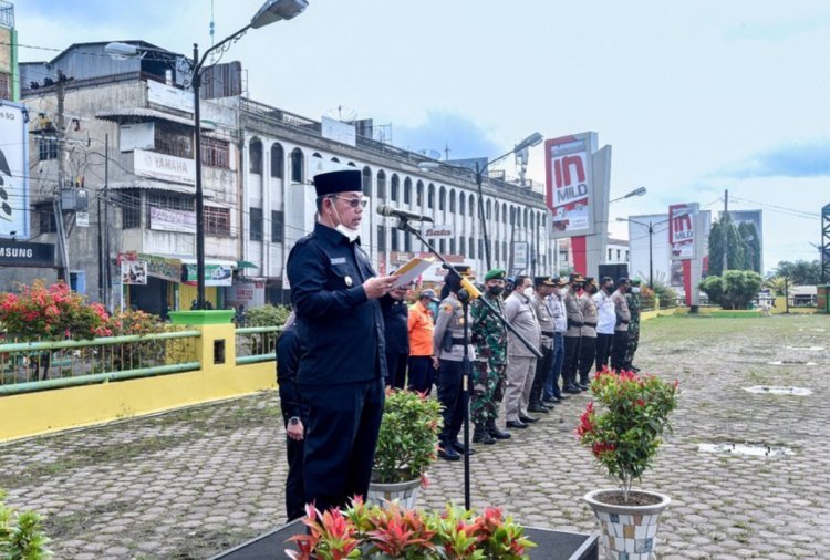 Wakil Walikota Padangsidimpuan Arwin Siregar Jadi Irup Apel Gelar Pasukan Pelaksanaan Operasi Lilin Toba Tahun 2021