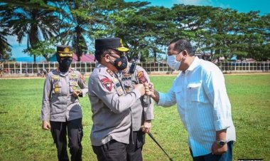 Walikota PSP bersama Forkopimda Sambut Kapoldasu Peninjauan langsung Launching Vaksinasi Anak Usia Dini umur 6-12 tahun