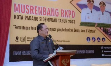 Wali Kota Padang Sidempuan Irsan Membuka Kegiatan Musrenbang RKPD Kota Padang Sidempuan Tahun 2023