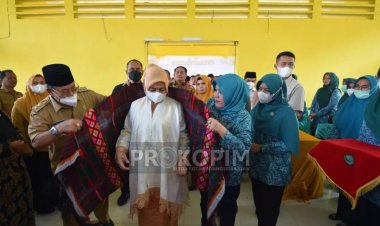 Ketua TP PKK Sumut Lakukan Supervisi PKK dan Serahkan Bansos di Kota Padangsidimpuan