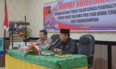 Wawako Ir.H.Arwin Siregar MM Ikuti Rakor Penanganan Wabah Penyakit Mulut dan Kuku Hewan Ternak