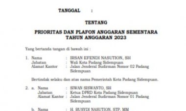 NOTA KESEPAKATAN - PPAS- APBD  TA 2023