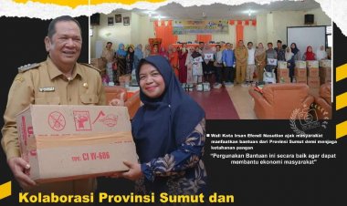 Kolaborasi Provinsi Sumut dan Pemkot Padang Sidempuan Walikota serahkan bantuan Ketahanan Pangan