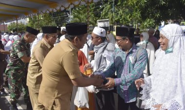 SEBANYAK 189 JEMAAH HAJI ASAL KOTA PADANG SIDEMPUAN KEMBALI DARI TANAH SUCI
