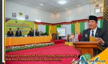 Wali Kota Irsan Efendi Nasution : "Jadikan Peringatan HUT Pemko ke 21 Sebagai Bahan Refleksi, Motivasi Berkarya dan Berprestasi