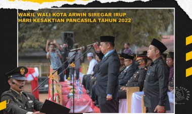 Wakil Walikota Padang Sidempuan Ir. Arwin Siregar MM menjadi inspektur upacara (Irup) dalam peringatan Hari Kesaktian Pancasila Tahun 2022