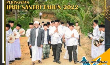 Walikota Padang Sidempuan Irup Pada Peringatan Hari Santri Tahun 2022