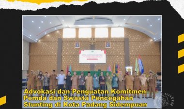 Wakil Walikota Padang Sidempuan, Ir. H. Arwin Siregar, MM membuka secara resmi acara Advokasi Program Percepatan Penurunan Stunting di Kota Padang Sidempuan Tahun 2022