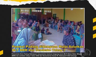 Pemerintah Kota Padang Sidempuan menyalurkan bantuan langsung tunai (BLT)