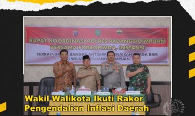 Wakil Walikota Padang Sidempuan Ir. Arwin Siregar MM mengikuti Rapat Koordinasi (Rakor) Pengendalian Inflasi Daerah yang berlangsung di Jakarta secara virtual