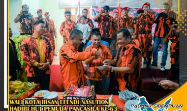 Wali Kota Padang Sidempuan Irsan Efendi Nasution Hadiri HUT Pemuda Pancasila Ke-63