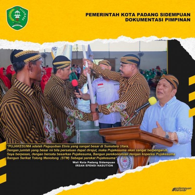 Wali Kota Padang Sidempuan Irsan Efendi Nasution mengucapkan selamat atas pelantikan ranting Pujakesuma Batang Ayumi Julu/Sitataring masa bakti 2022 - 2025