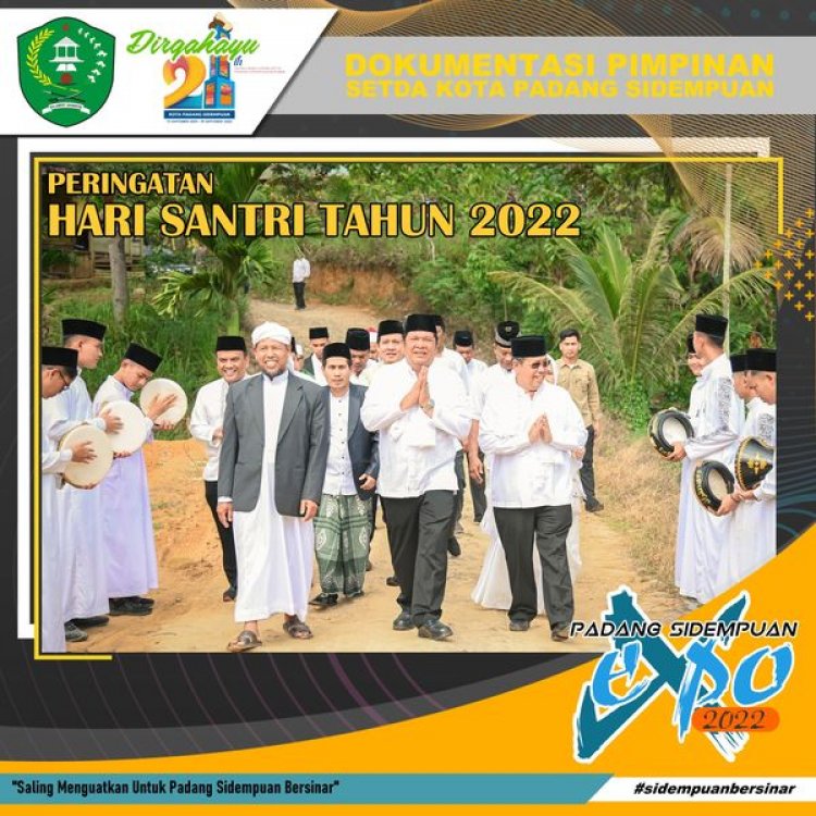 Walikota Padang Sidempuan Irup Pada Peringatan Hari Santri Tahun 2022