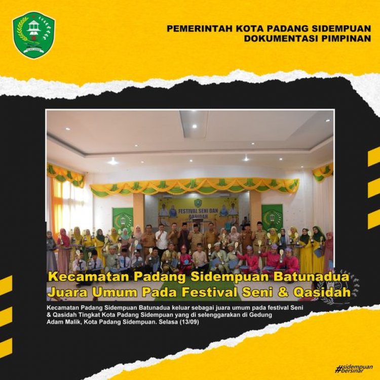 Wakil Walikota Padang Sidempuan Ir Arwin Siregar MM menutup secara resmi penyelenggaraan Festival Seni Qasidah Tingkat Kota Padang Sidempuan