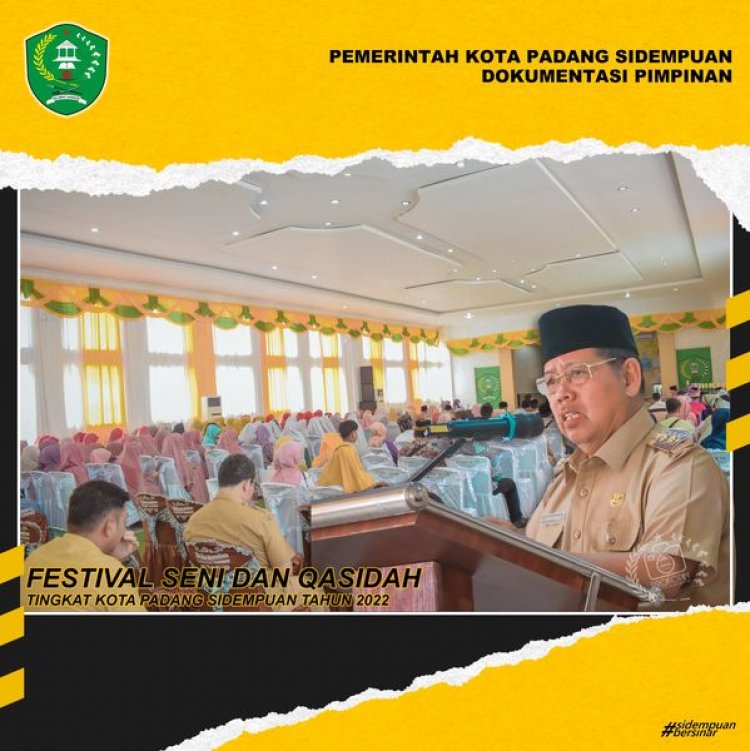 Wakil Walikota Padang Sidempuan Ir.H.Arwin Siregar,MM membuka secara resmi Festival Seni dan Qasidah tingkat Kota Padang Sidempuan Tahun 2022