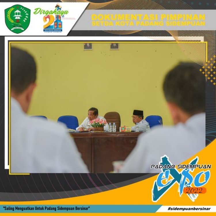 Pemerintah Kota Padang Sidempuan gelar Rapat Koordinasi Pencapaian Target Monitoring Center for Prevention (MCP) KPK tahun 2022