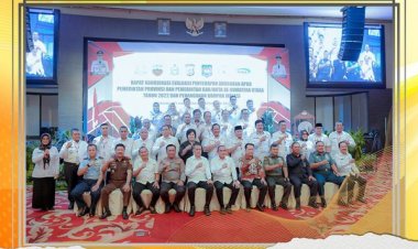 Walikota Bersama Forkopimda Padang Sidempuan hadiri rapat koordinasi evaluasi serapan anggaran Provinsi Sumatera Utara tahun 2022
