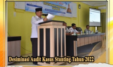 Wawako Arwin Buka secara resmi Desiminasi Audit Kasus Stunting Kota Padang Sidempuan Tahun 2022