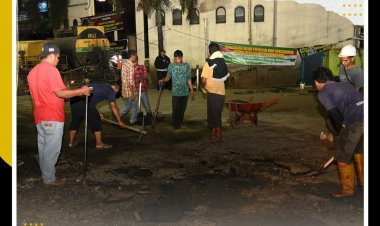 Setelah di Tertibkan Kawasan Jalan Thamrin Kembali di Aspal