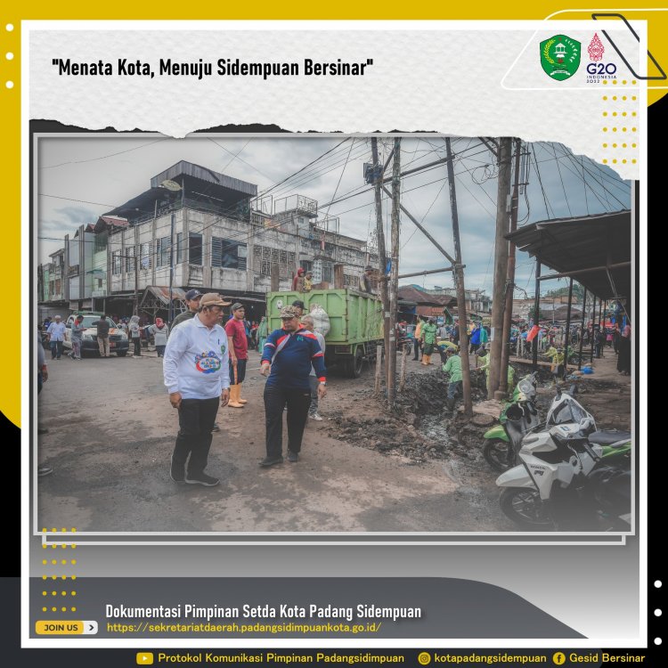 Pemko Padang Sidempuan Kembali Laksanakan Gotong Royong di Kawasan Jalan Thamrin dan Sekitarnya.