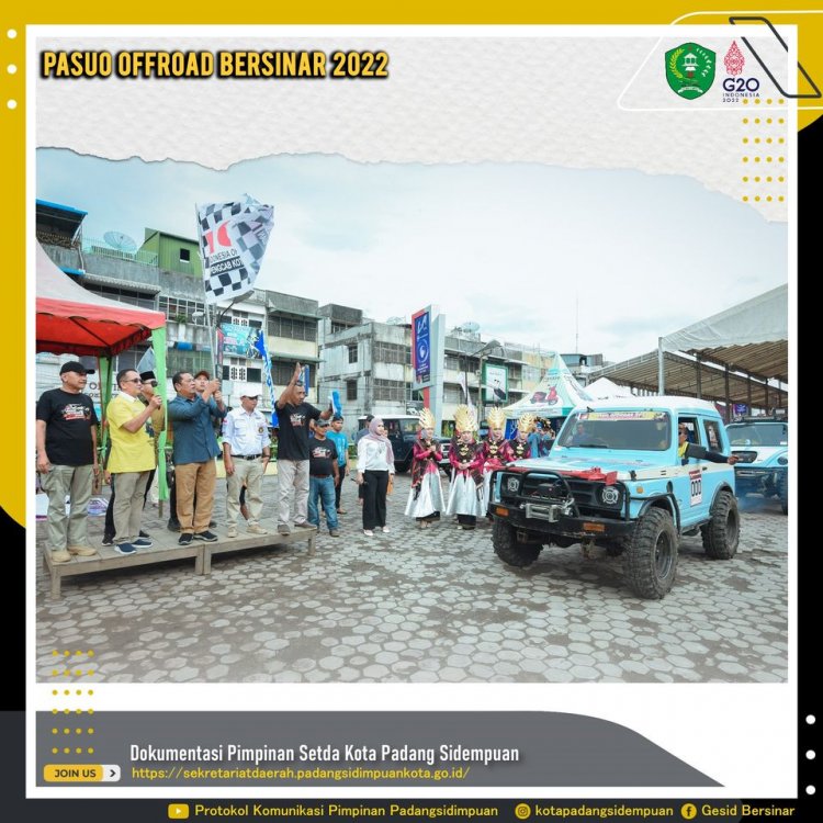 Wali Kota Irsan Efendi Nasution Melepas Peserta PASUO OFFROAD BERSINAR PADANG SIDEMPUAN 2022