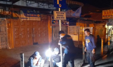 Penegakan Perda, Pemko Padang Sidempuan Lakukan Pemasangan Rambu - Rambu Lalu lintas