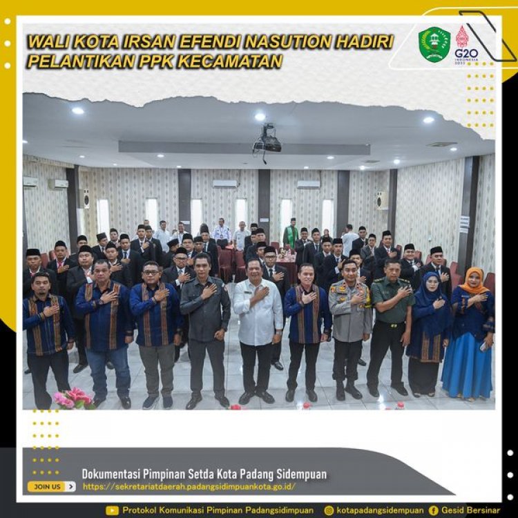 Wali Kota hadiri pelantikan PPK pemilu 2024 Kota Padang Sidempuan