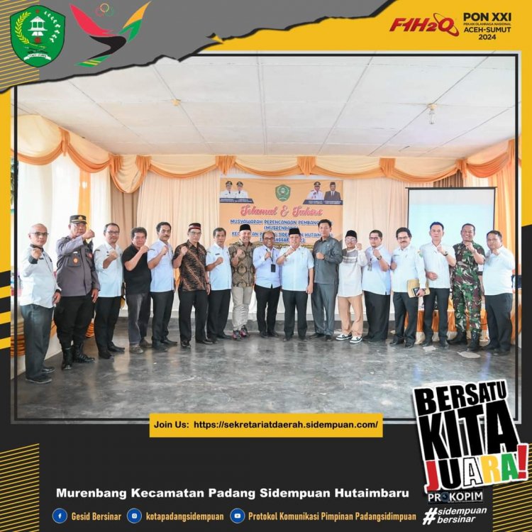 Walikota Irsan Efendi nasution Buka Musrenbang Kecamatan Padang Sidempuan Hutaimbaru