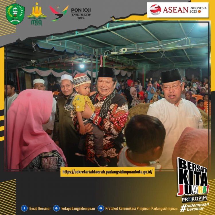 Wali Kota Padang Sidempuan Irsan Efendi Nasution Pimpin Rombongan Safari Isra' Mi'raj Pemerintah Kota Padang Sidempuan di Desa Pudun Jae