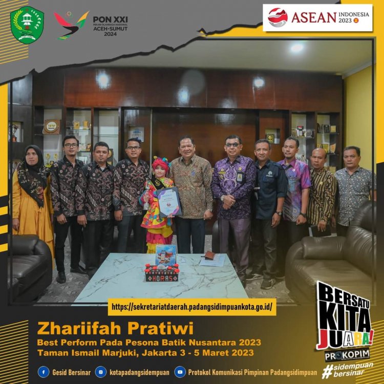 Zharifah Pratiwi Model Cilik Asal Kota Padang Sidempuan Berhasil Torehkan Prestasi Membanggakan Dalam Ajang Pesona Batik Nusantara 2023 Season 7