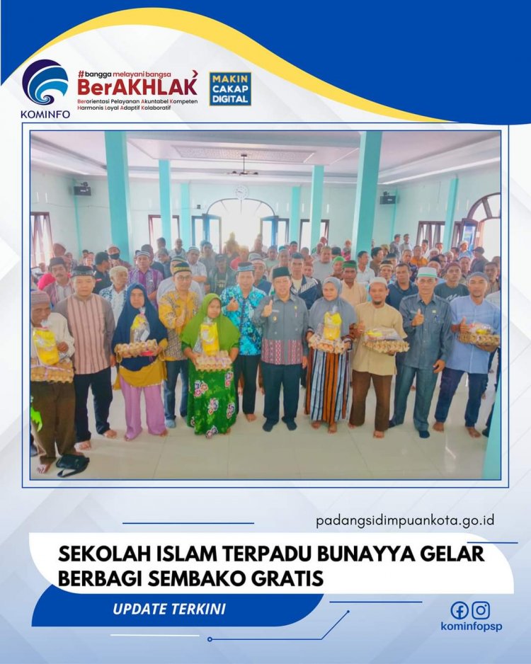 SEKOLAH ISLAM TERPADU BUNAYYA GELAR BERBAGI SEMBAKO GRATIS