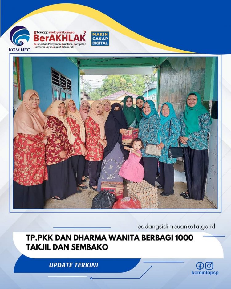 Ramadhan Berkah, TP PKK dan Dharma Wanita gelar berbagi takjil