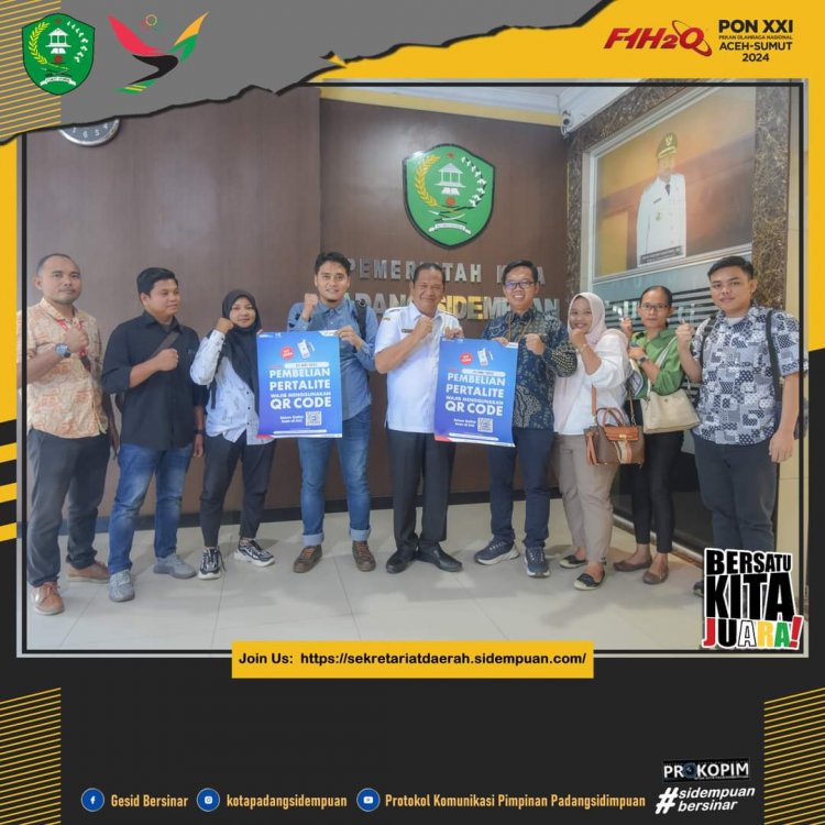 Walikota Padang Sidempuan Irsan Efendi Nasution,SH.MM terima Audiensi Sales Brench Manager Rayon III ( Pertamina) Sibolga