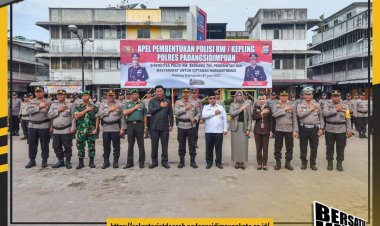 Kapolres Dwi Prasetio Wibowo Pimpin Apel Pembentukan Polisi RW/Kepling Polres Padang Sidempuan