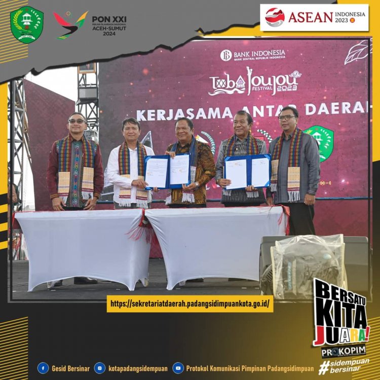 Wali Kota Padangsidimpuan Membangun Kerja Sama Antar daerah dalam Toba Jou Jou Festival 2023