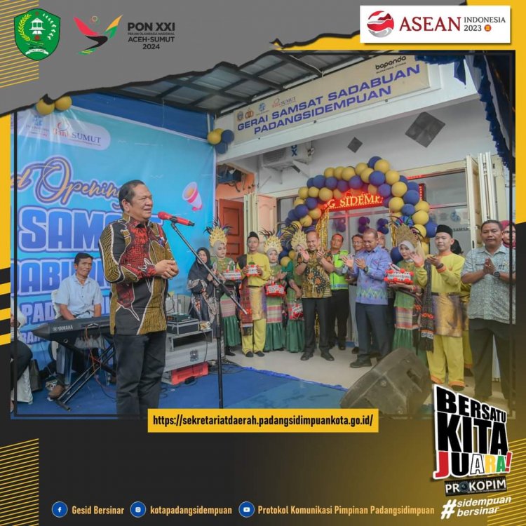 Walikota Padangsidimpuan resmikan gerai Samsat UPTD Padangsidimpuan