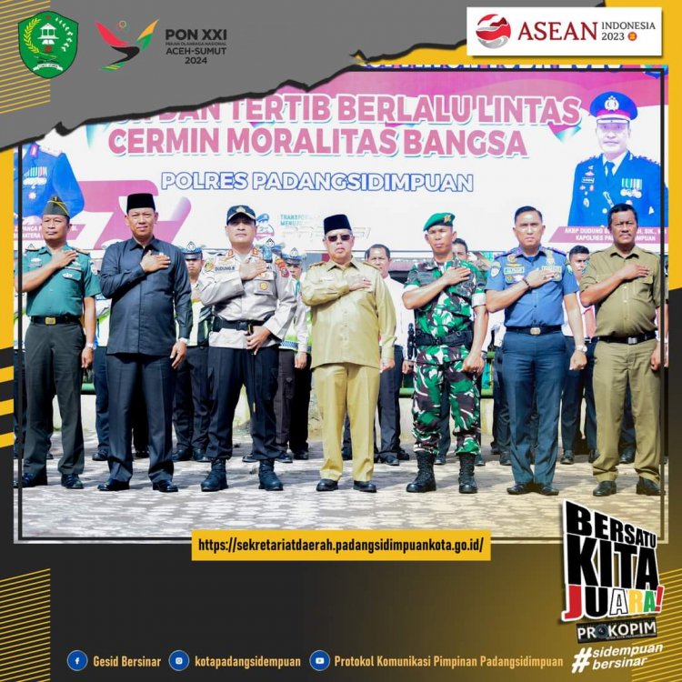 Polres Padangsidimpuan laksanakan apel gelar pasukan operasi patuh toba - 2023