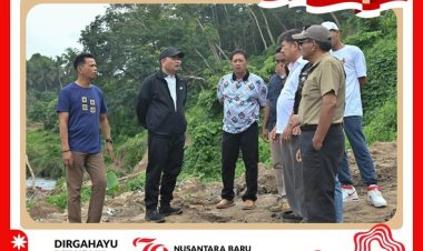 Pj. Wali Kota Padangsidimpuan  meninjau langsung perbaikan saluran irigasi DI Ujunggurap