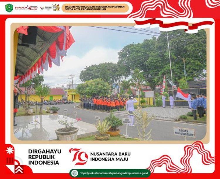 Iswan Nagabe Lubis Jadi Inspektur Upacara HUT Ke-79 Kemerdekaan RI di Lingkungan Pemerintah Kota Padangsidimpuan