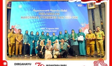 Tim Penggerak PKK Kota Padangsidimpuan Raih Empat Penghargaan di Lomba Hari Kesatuan Gerak PKK 2024