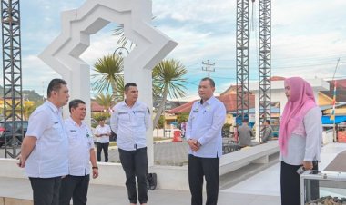 Pj. Wali Kota Padangsidimpuan di dampingi Asisten III bersama beberapa kepala OPD dan Camat Padangsidimpuan Utara, tinjau kesiapan Safari Dakwah dan Do'a Keselamatan