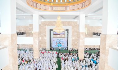 Pj. Wali Kota Padangsidimpuan bersama unsur Forkopimda lainnya sambut kunjungan Pj. Gubernur Sumatera Utara (Gubsu) di Masjid Agung Al-Abror Padangsidimpuan