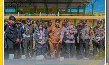 Pj. Wali Kota Padangsidimpuan diwakili Plt. Sekretaris Daerah Kota Padangsidimpuan ikuti simulasi pengamanan pilkada